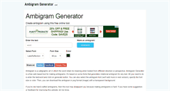 Desktop Screenshot of ambigramgenerator.net