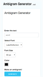 Mobile Screenshot of ambigramgenerator.net